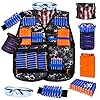 Kids Tactical Vest Kit for Nerf Guns Series with Refill Darts,Dart Pouch, Reload Clips, Tactical Mask, Wrist Band and Protective Glasses, Toys for 8 9 10 11 12 Year Boys
