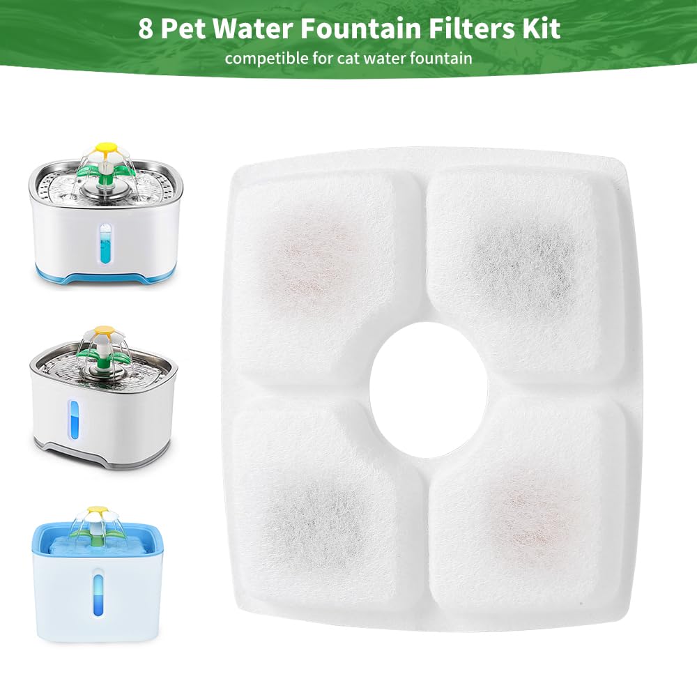 12 Pack Cat Water Fountain Filter Replacement for Square 84oz/2.5L Automatic Cat Fountain Dog Water Dispenser - Image 2
