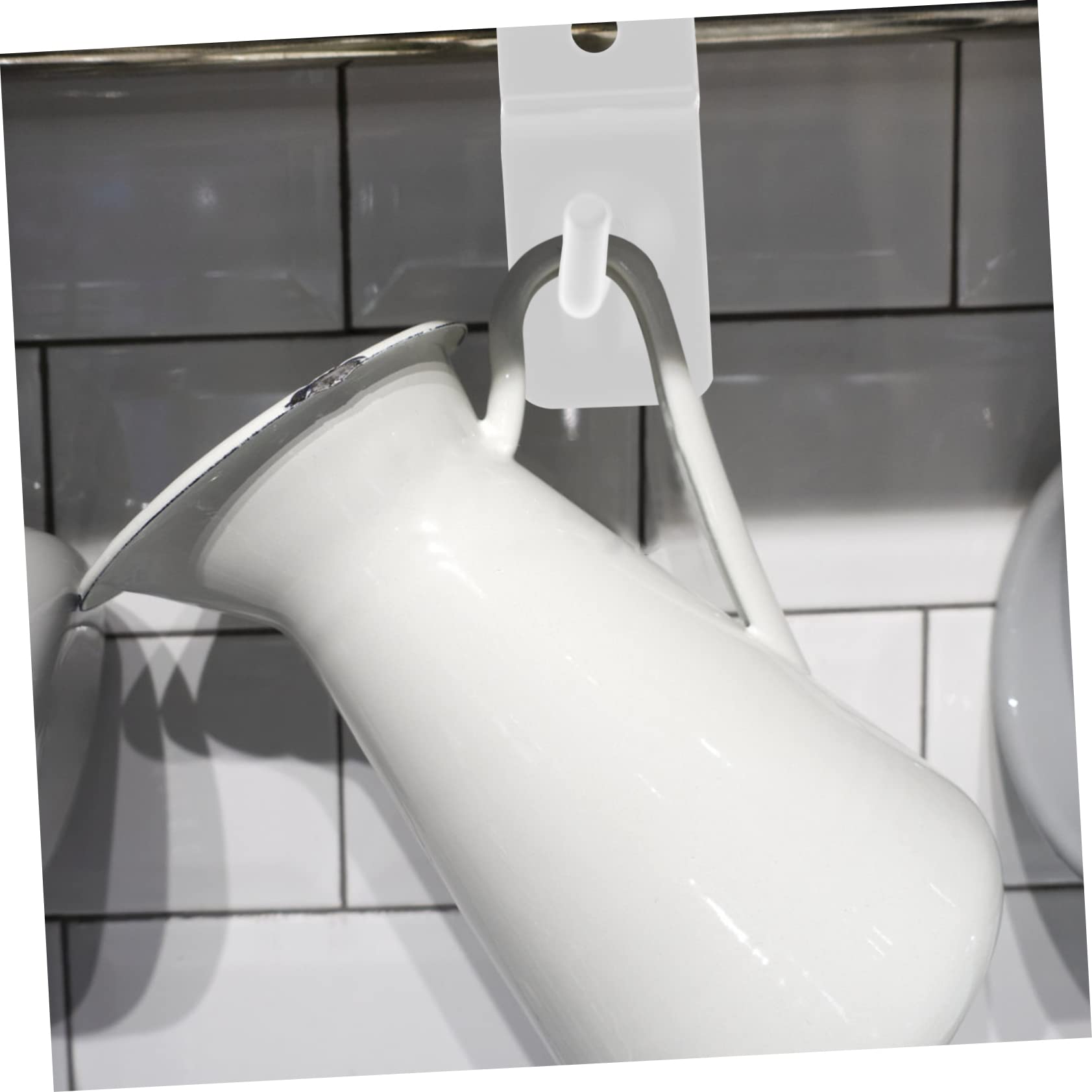 Ciieeo Ganci Pezzi Scanalato Ferro in Bianco Pannello 30 | Garage e Parete Espositiva, Rimozione Rapida, Installazione Semplice, Adatti a Bag e Jewelry