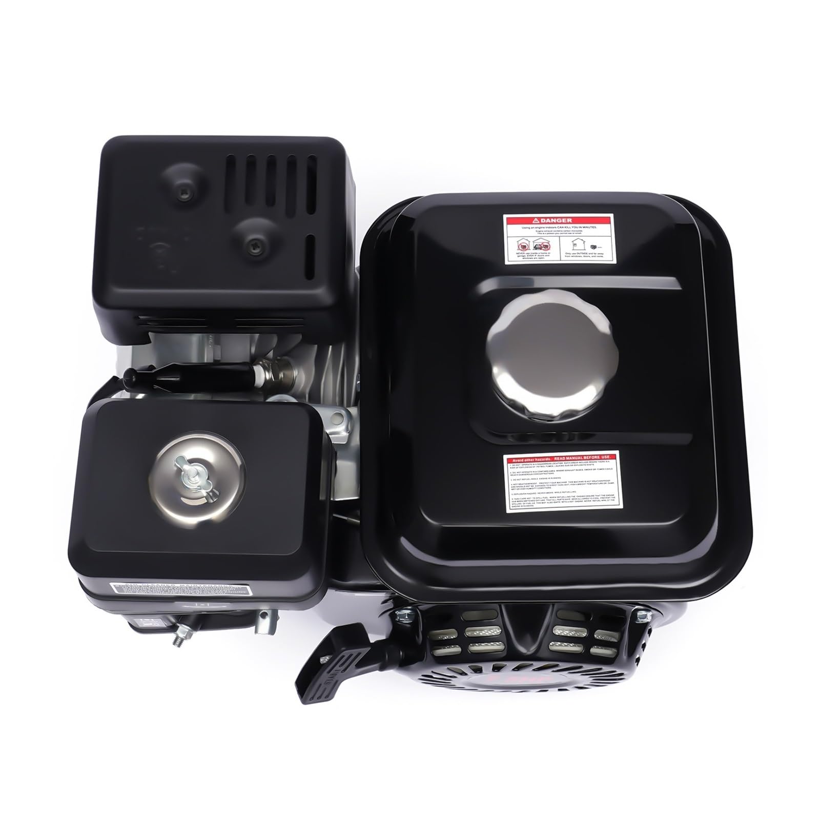 Motore Portatile A Gas A 4 Tempi da 7,5 CV, Inclinato di 25°, Monocilindrico, for Kart, for Elettrodomestici Riserva Domestica, Nero Prestazioni Potenti