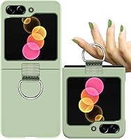 Vista 47 de AICase para Samsung Galaxy Z Flip 7 Funda Transparente con Anillo, [Anti-Amarilleo] Funda Ultradelgada de Ajuste Estrecho de PC Duro Transparente