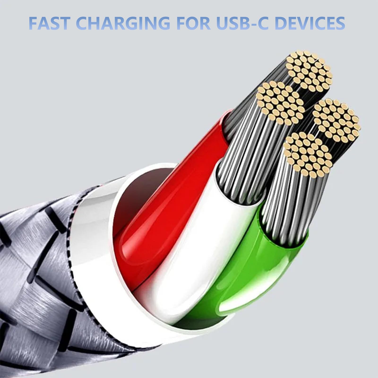 Kabel USB A na USB C, 6 m, bardzo długi, 1-pak, kabel USB A do C, szybkie ładowanie do i-Phone 16 Pro Max/Plus/Pro, do telefonu 15 Pro Max Plus, do iPada/MacBooka USB-C, Galaxy S24 S23