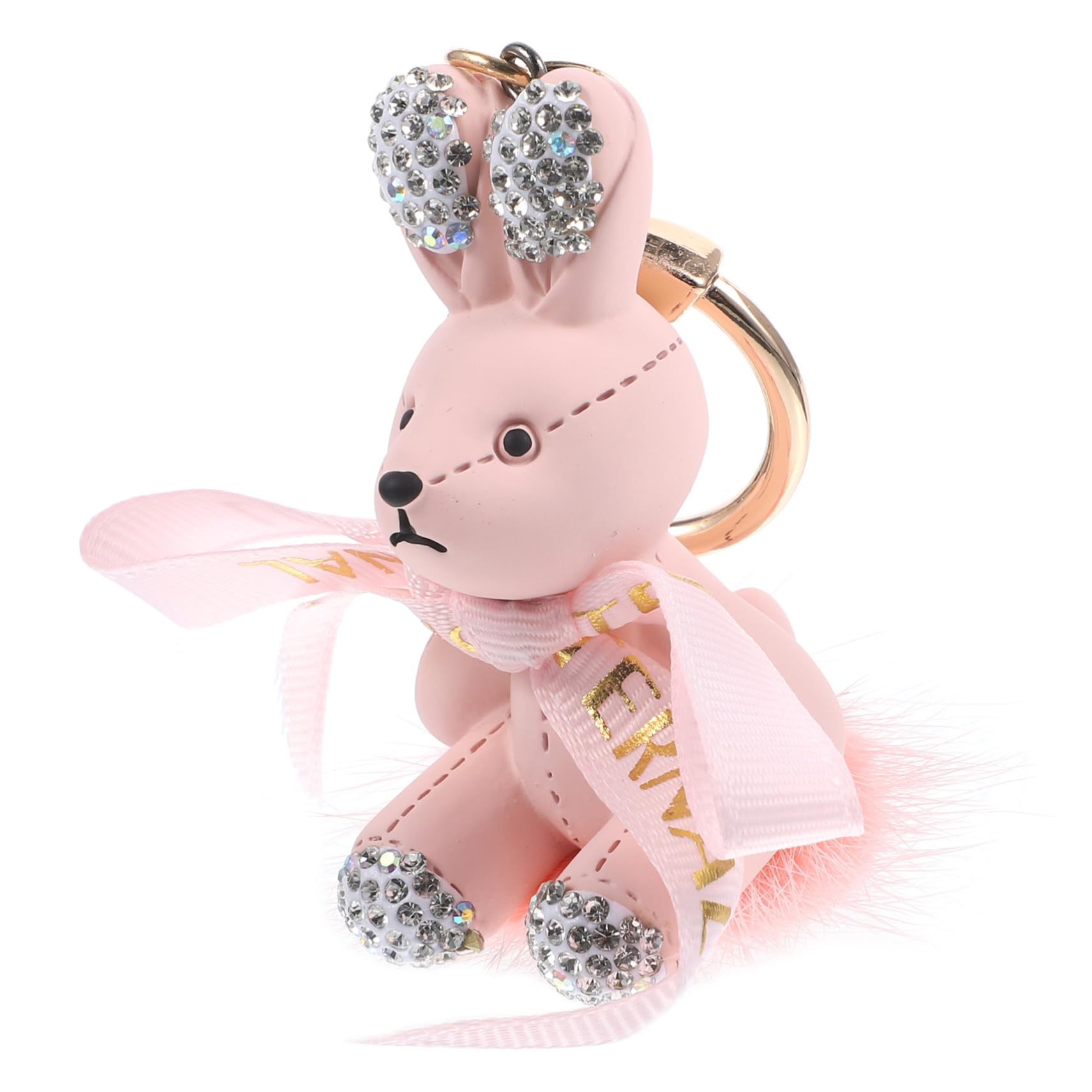 GALPADA 4piezas Llaveros De Conejo Pompón Colgante Decorativo De Conejo Adorable Para Claves y Accesorios De Bolsos Para Amantes De Animales