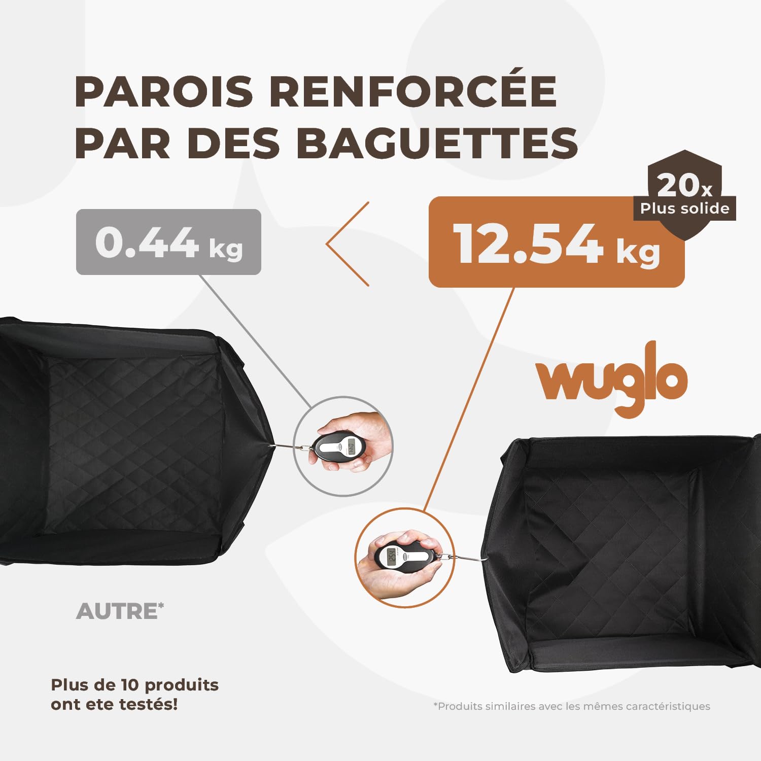 Siège Auto pour Chien très Solide - Siège Auto pour Chien ou Chiot de qualité supérieure pour Chiens de Petite et Moyenne Taille - Parois renforcées et 3 Ceintures (Noir)