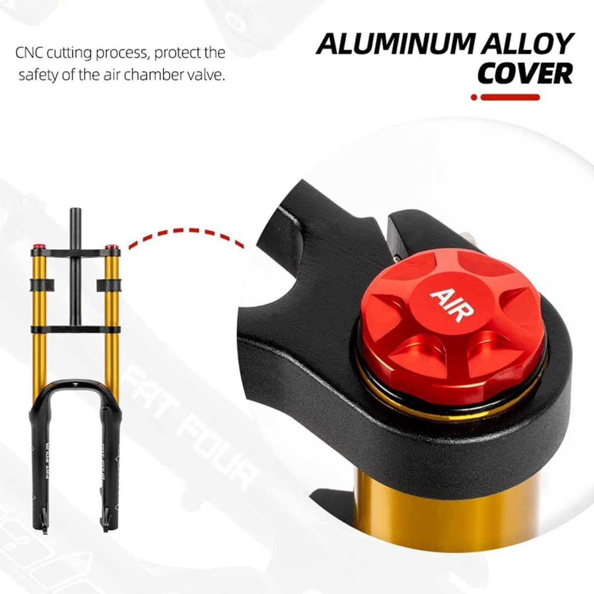 Rower s 20 * 4,0 gruby przedni widelec downhill air podwójne ramię podróż 120 mm ręczne dopasowanie rowery górskie / śnieżne/plażowe (czarny)