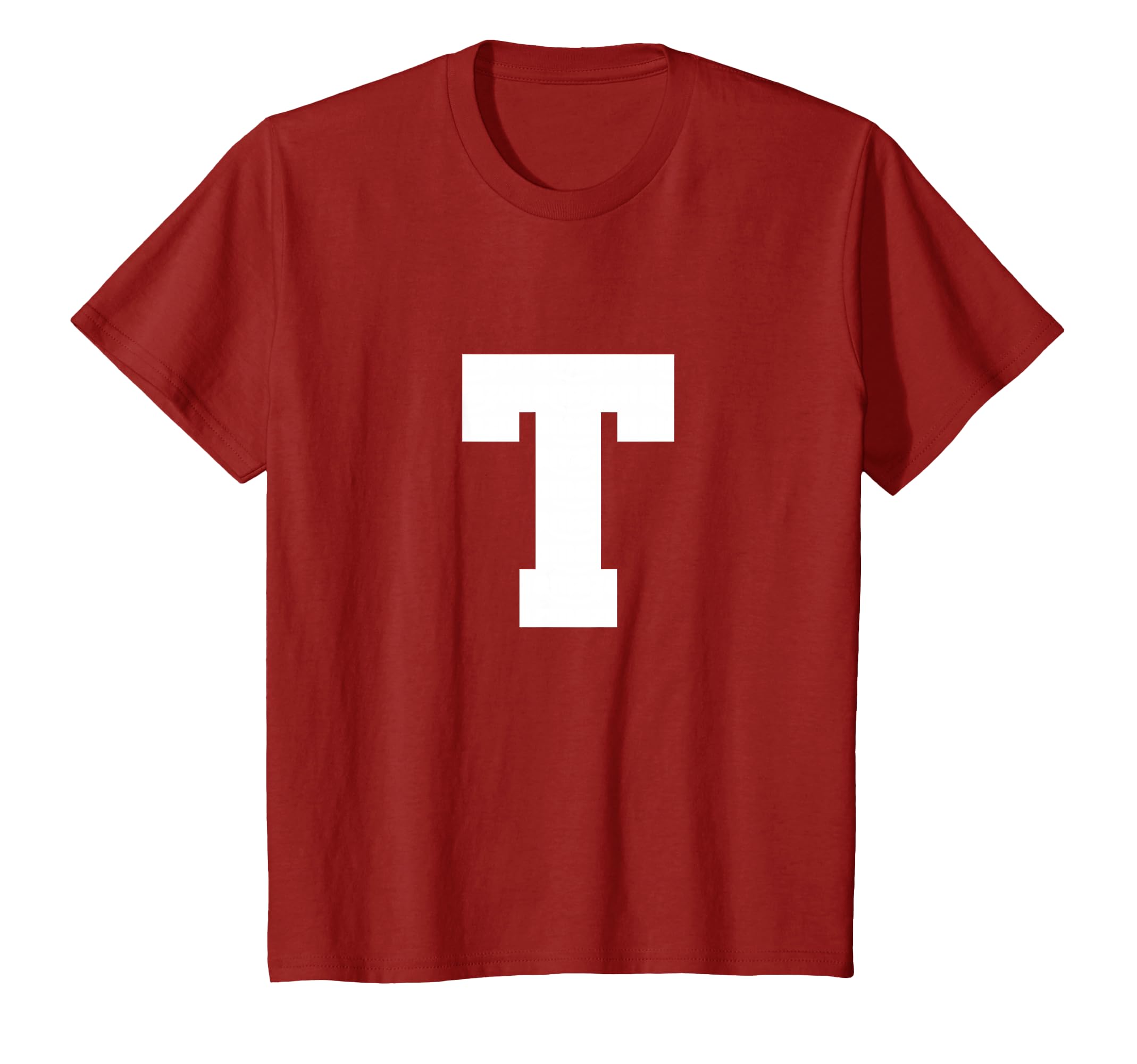 Amazon | 大文字Tアルファベットモノグラムイニシャル Tシャツ | T 