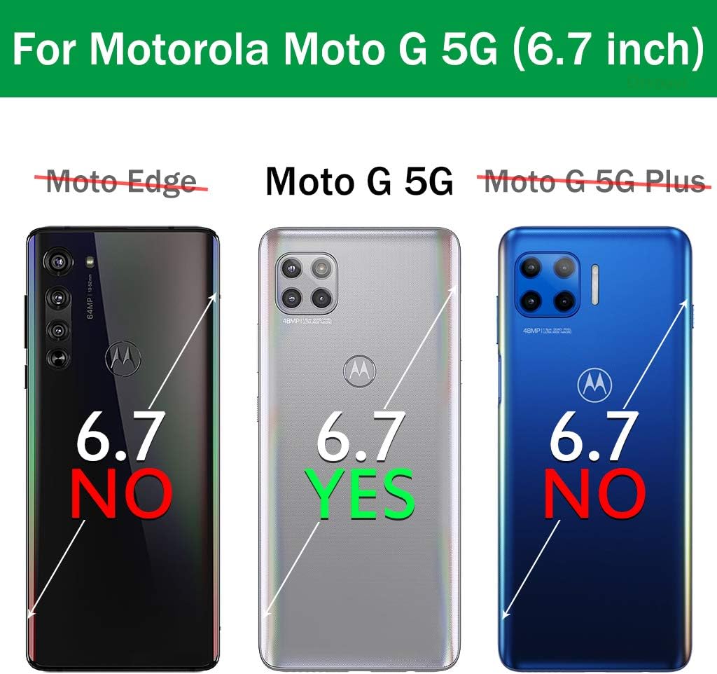 Dzxouui for Moto G 5G Case with Glass Screen Protector,Moto One 5G Ace Case,Girls Women TPU Clear Cover Moving Quicksand Glitter Cute Phone Cases for Motorola Moto G 5G(Silver)