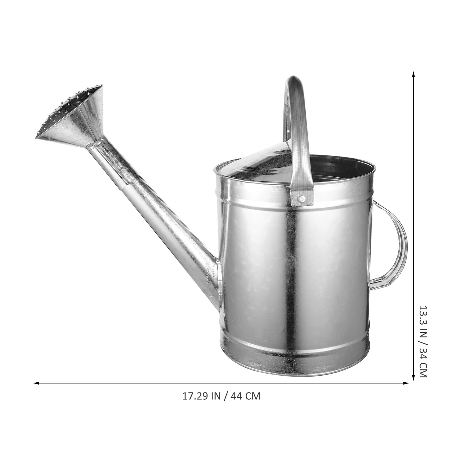 Hohopeti Arrosoir en Fer 5l pour Plantes D’intérieur Et Jardin, Bec Long Confortable, Capacité Fixe, Usage Intérieur Et Extérieur, Arrosoir Manuel Solide en Métal Robuste