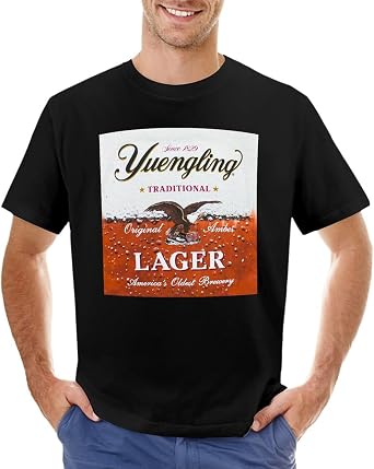Yuengling Men's T-Shirt, Lightweight, Soft, Cotton, Short Sleeve, Comfortable, Casual, Stylish, Sports, Men's Clothing