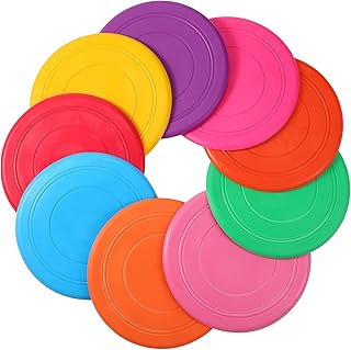 Soft Silicone Flying Discs for Kids 7 Inch Colorful Disk Flyer Rubber Throwing Disc for Kindergarten Teaching Outdoor Lawn...