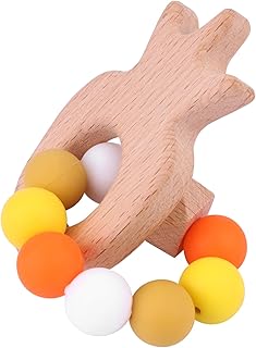 TOYANDONA 1Pc Mordedor Pulseira Brinquedo Infantil Brinquedos De Madeira Do Bebê Mordedor Infantil Haste Molar De Madeira Haste Molar Crianças Mordendo Molar Desenhos Animados Moedor De