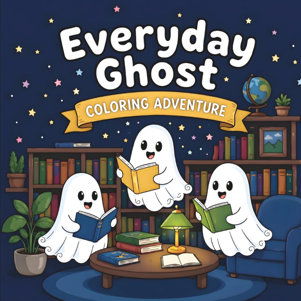 Everyday Ghosts Coloring Adventure: A Cozy Hygge Life Coloring Book featuring Whimsical Ghosts, Intricate Home Scenes, and Simple Moments of Joy