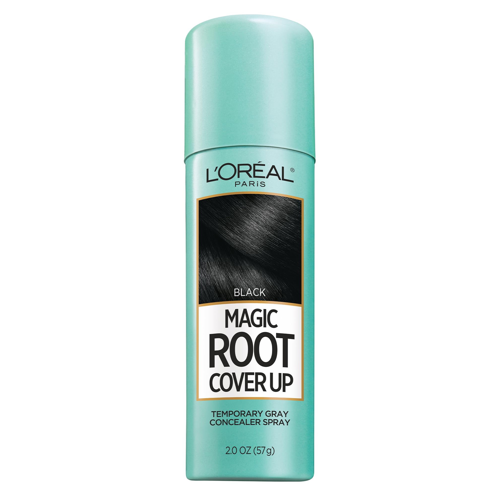 L'Oreal Paris Hair Color Root Cover Up Temporary Gray Concealer Spray, Black, 2 Ounce