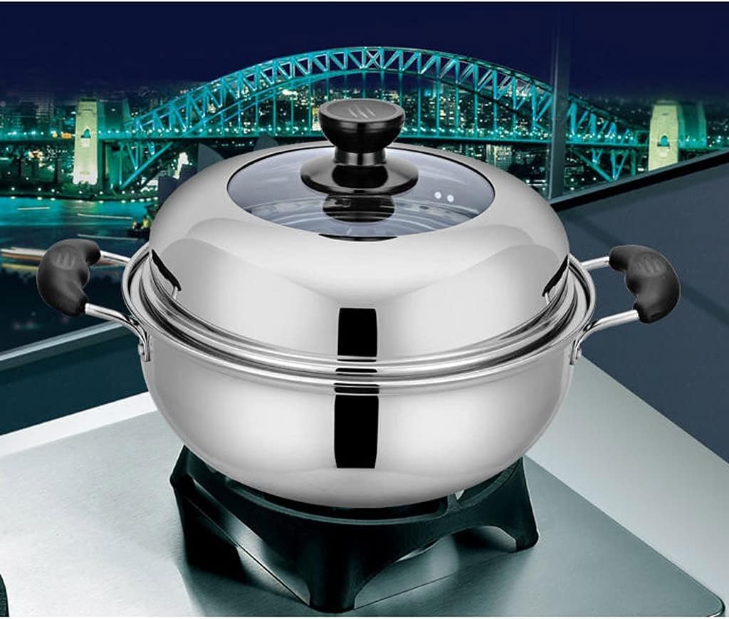 Steam Hot Pot Stainless Steel Sauna Pot Thickened Bottom Steam Seafood Pot Household Steamed Fish Steamed Chicken Soup Pot