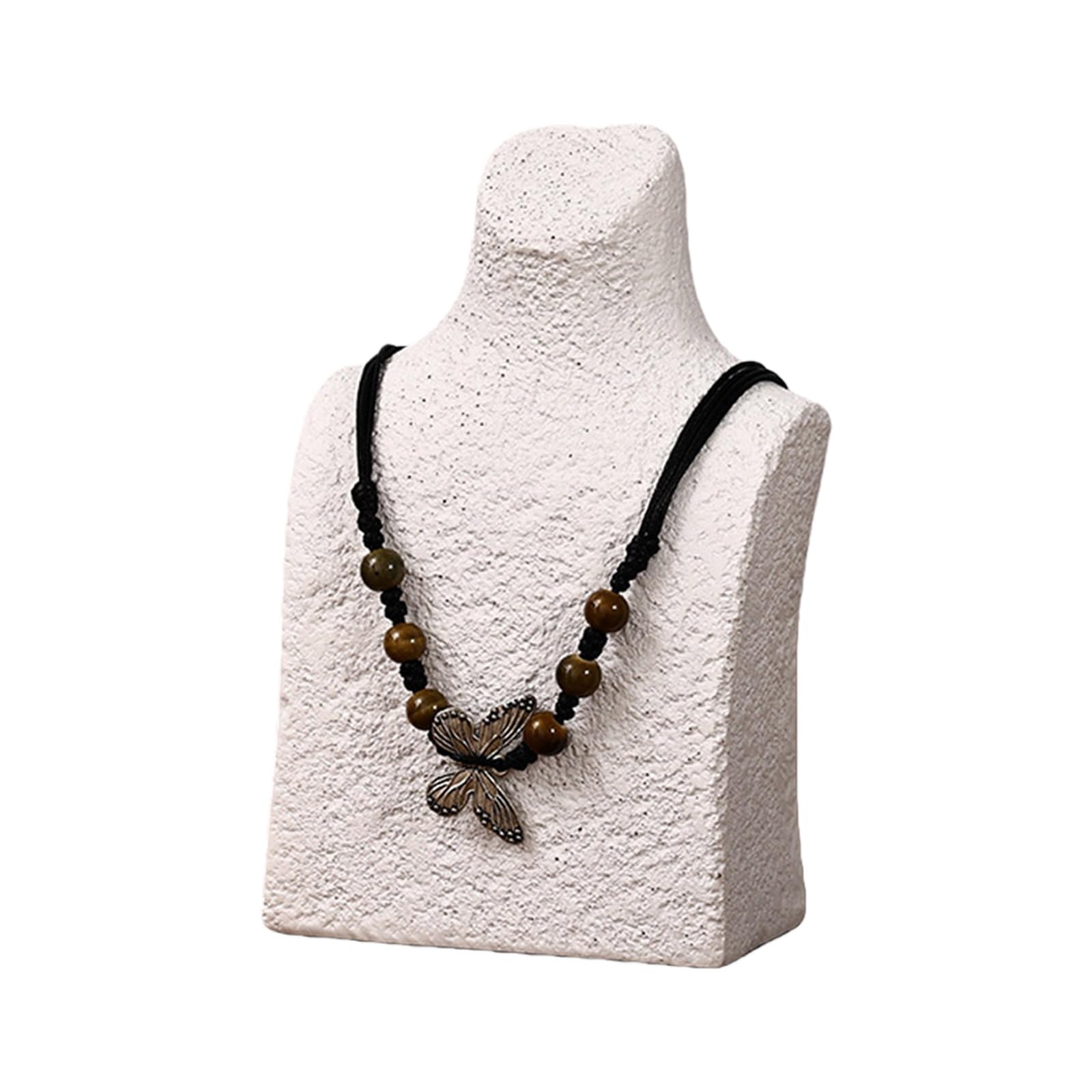 HDOYTXXM Multipurpose Resin Display Model Accommodating Necklaces Earrings and Bracelets Efficient Space Saving Designs Necklace Display Stand