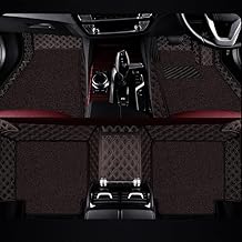 Premium 7D Car Floor Mat for Toyota LEGENDER (7 Seater)|Luxury Leatherette with Grass & Heelpad|Waterproof & Washable|Complete Set |Color-Full Coffee