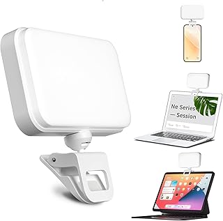 TAXUAL Video Conference Light, Clip-on Light for Phone and Laptop, Portable LED Light for Zoom Call, Webcam, Meeting, Virtual Session, Content Creation, Livestreaming, Vlog