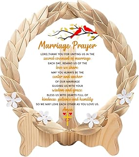 Wedding Gifts Bridal Shower Gifts for Bride and Groom Engagement Present for Wife Prayer of Marriage Anniversary Crystal Plate – Bridal shower Wedding Blessing, Sacred Union Prayer for Couple Newlywed