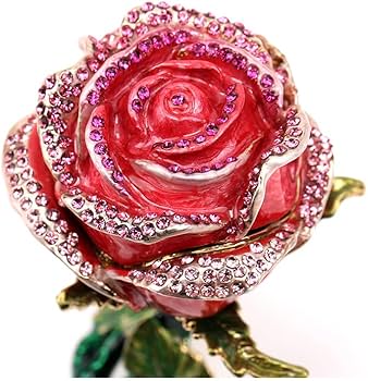 Amazon｜ローズフラワーリングボックス 薔薇 指輪 イヤリング 指輪