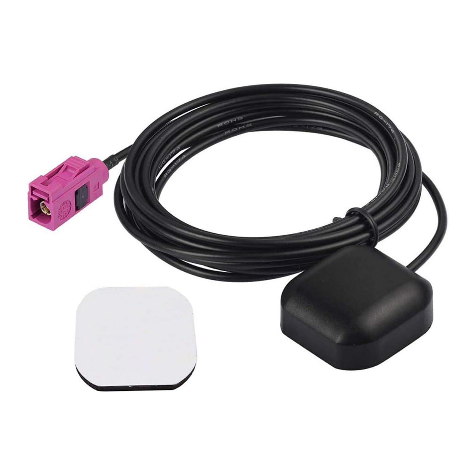 Bingfu Vehicle Car Waterproof Active GPS Navigation Antenna with Fakra H Pink Connector Compatible with Truck SUV