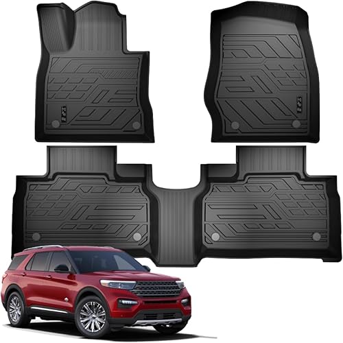 Miniatura 10 de KEYOOG Compatible con 2015 2016 2017 2018 2019 2020 Fo-rd Mustang (no se adapta a Shelby GT500), tapetes de coche negro TPE especial para todo tipo