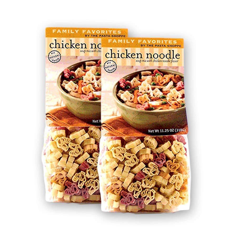 Pastabilities Fun Shaped Pasta for Kids - Chicken Shaped with Chicken Soup Mix - Animal Theme, Non-GMO Natural Wheat Pasta, All-Natural, Kosher Certified, Made in the USA, (4 Pack, 11.25 Oz)