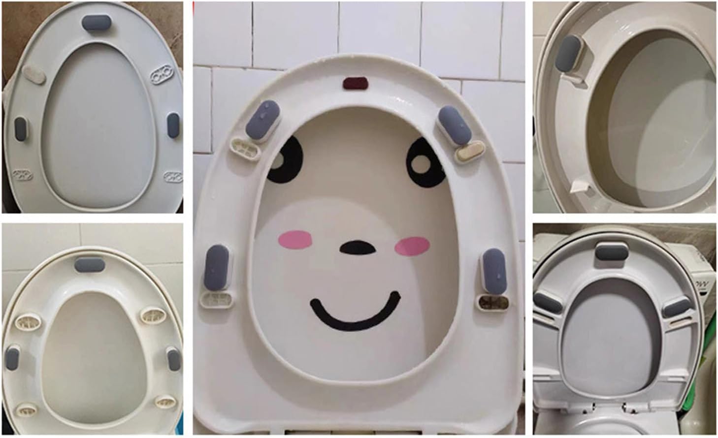 Toilet Seat Bumpers Bidet Attachment, Universal Lid Pads Accessories for Luxe, Kohler - Strong Adhesive Shims 4 PCS