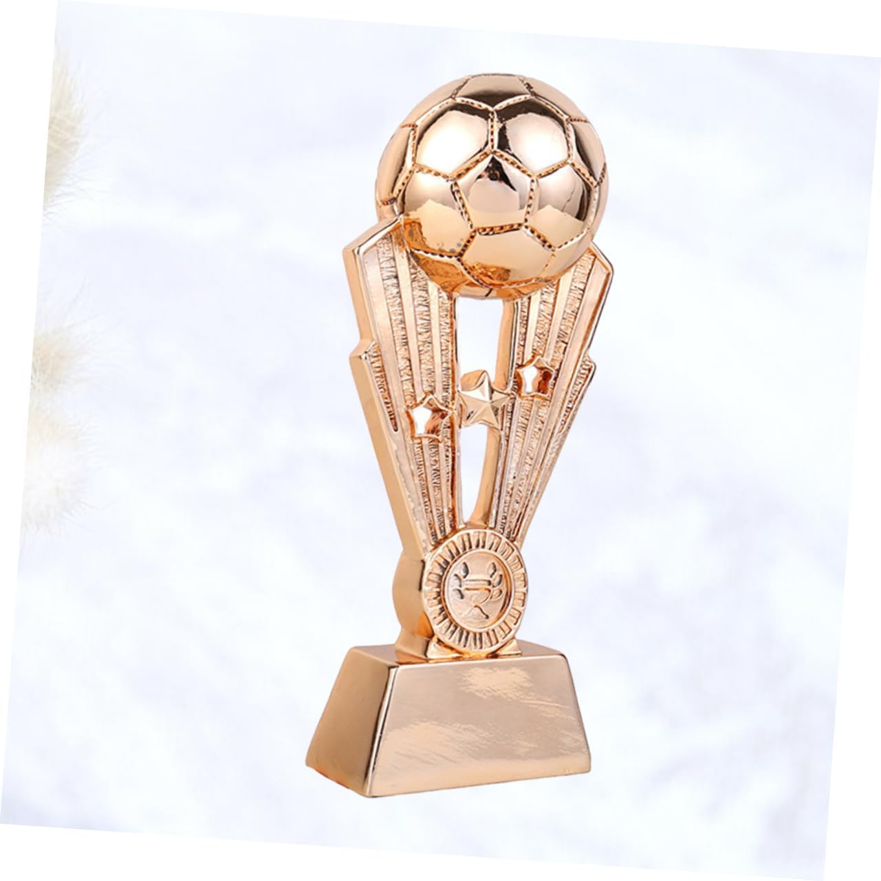 Plating Resin Football Trophy for Soccer Recognition Boys and with Base for School Office and Kindergarten Bronze