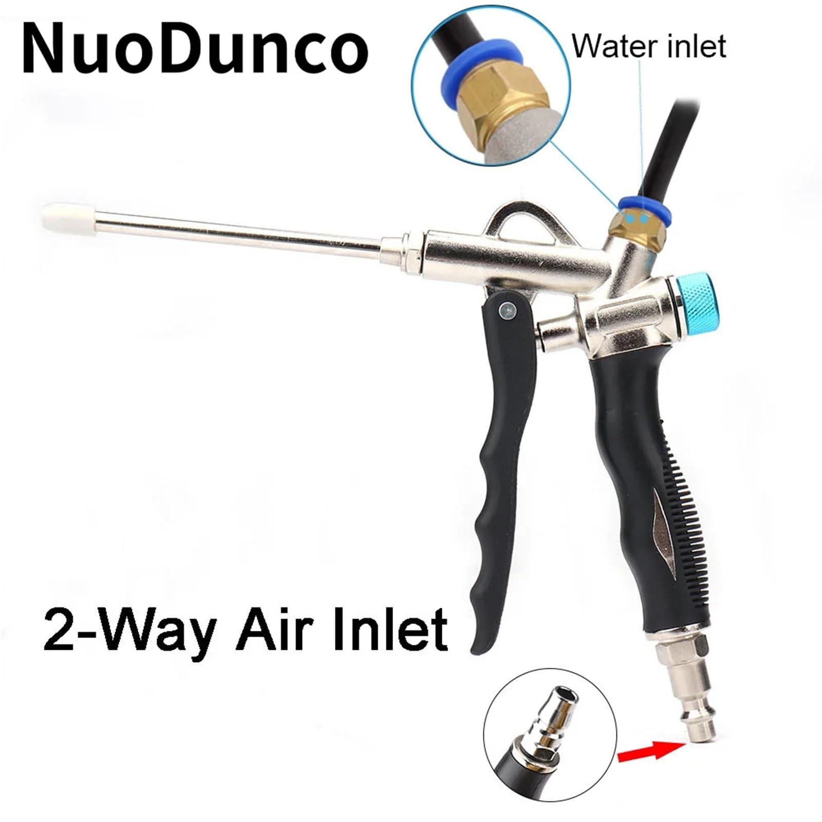 Pistola ad Aria compressa Regolabile da 1/2 Pezzi, Pistola ad Aria compressa Portatile a 2 Vie, Strumento Pneumatico for la Pulizia e la rimozione della Polvere(2pcs)