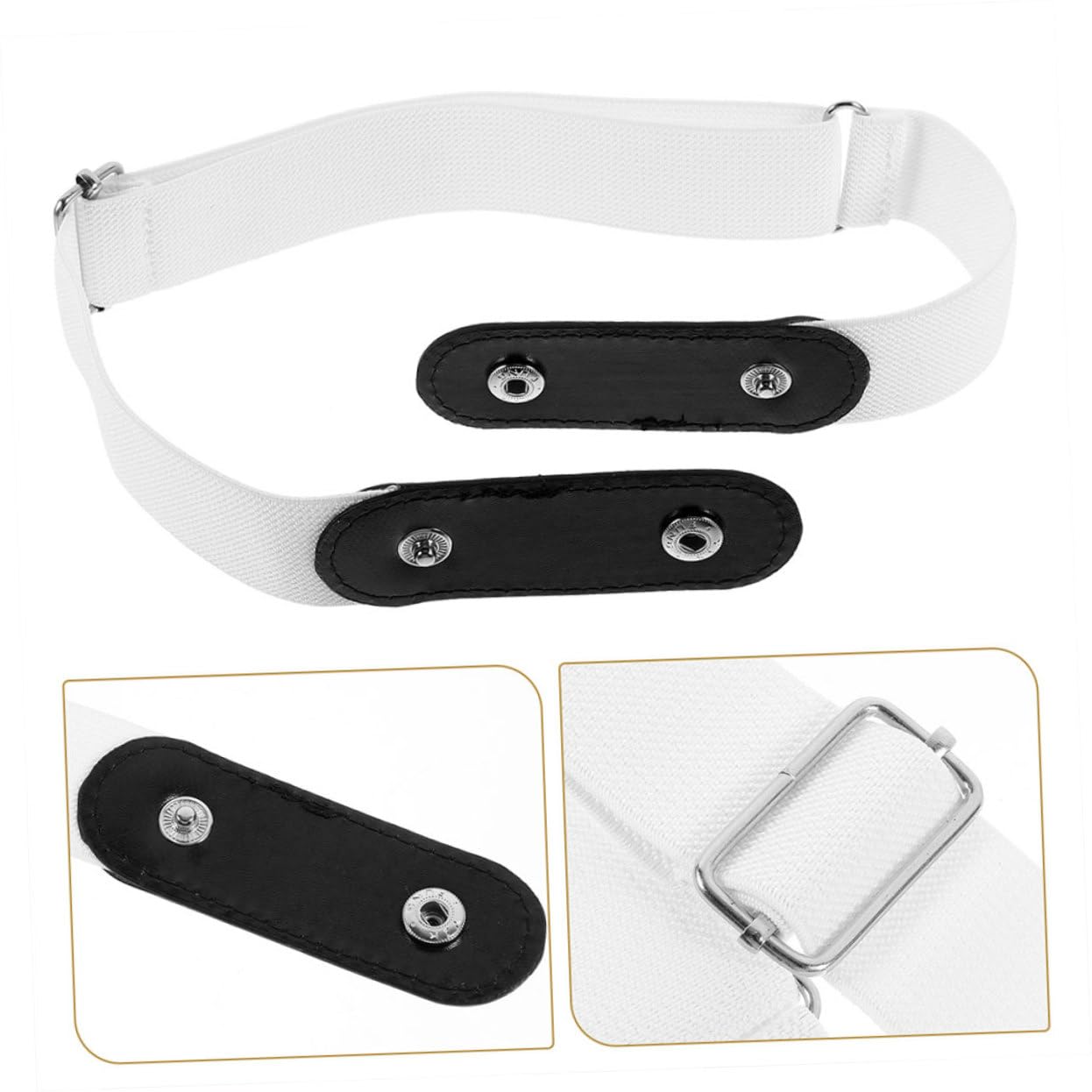 Holibanna 2pcs Buckle Stretch Belt for Men Women No Buckle Elastic Waist Belts for Comfortable Everyday Use Lightweight for Pants Jeans