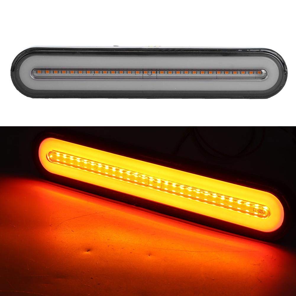 Reminnbor Fanale posteriore a LED per camion | Indicatore di direzione fanale posteriore impermeabile 3 in 1 100LED 12V-24V giallo + rosso