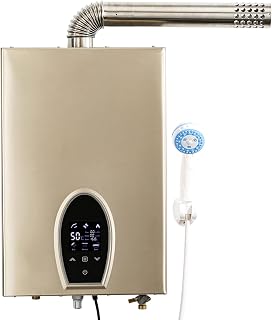 TCFUNDY 16L Tankless Water Heater Propane Gas, 4.23 GPM On-Demand Instant Hot Water Heater, Indoor Whole House Gas Water Heater, Digital Display & Touch Screen, Thermostatic & Energy Saving