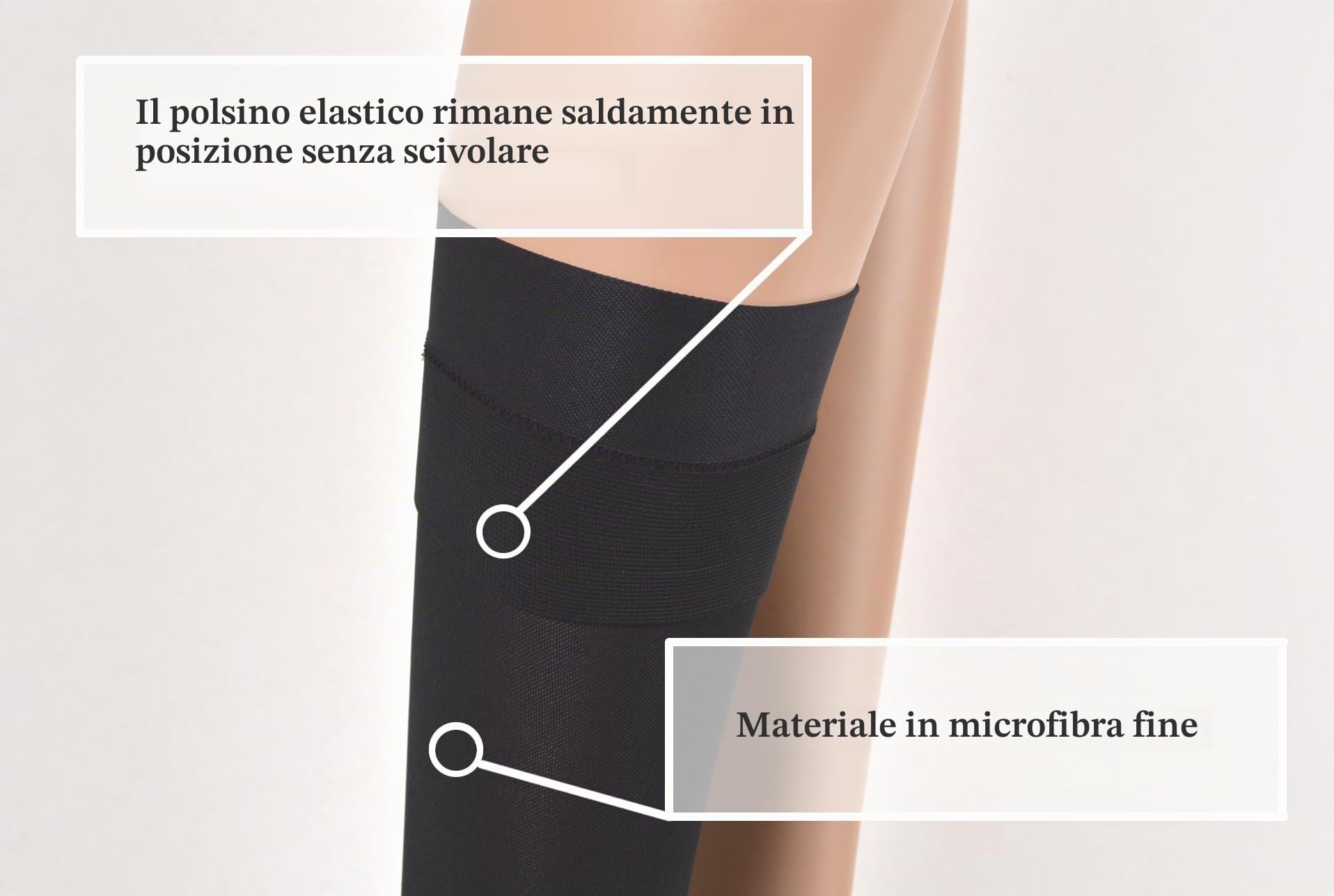 Gambaletti Compressivi Classe 2, 23–32 mmHg, 170-182 cm/L, Nero | CCL II, punta chiusa, per donna e uomo, calze medicali contenitive per varici
