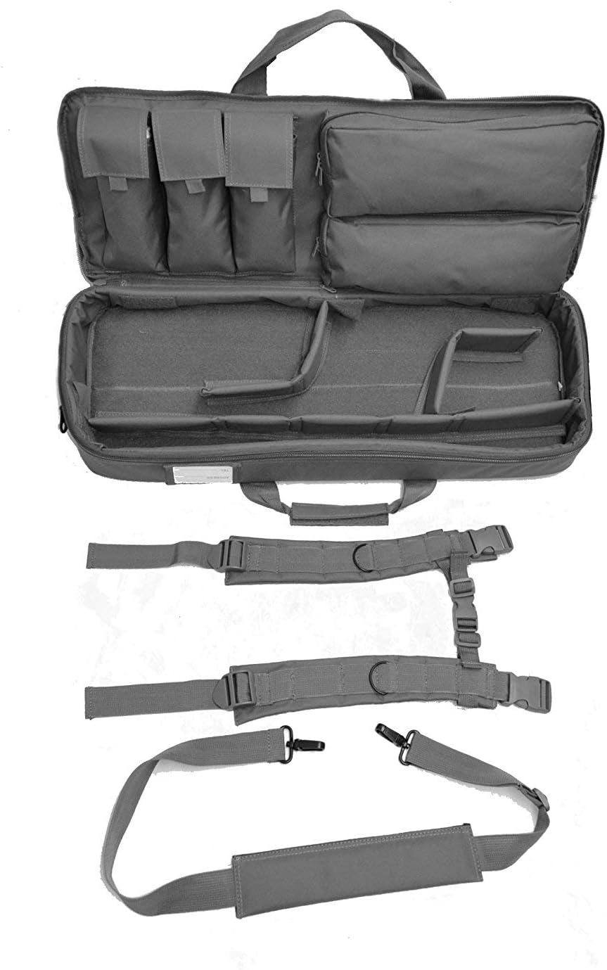 Explorer Mojo Tactical Rifle Case – AR15 Case with Pockets for Magazines, Pistols, Rifle Accessories, Police & Military Gear – Backpack or Shoulder Gun Carrying Bag for Paintball, Airsoft, More