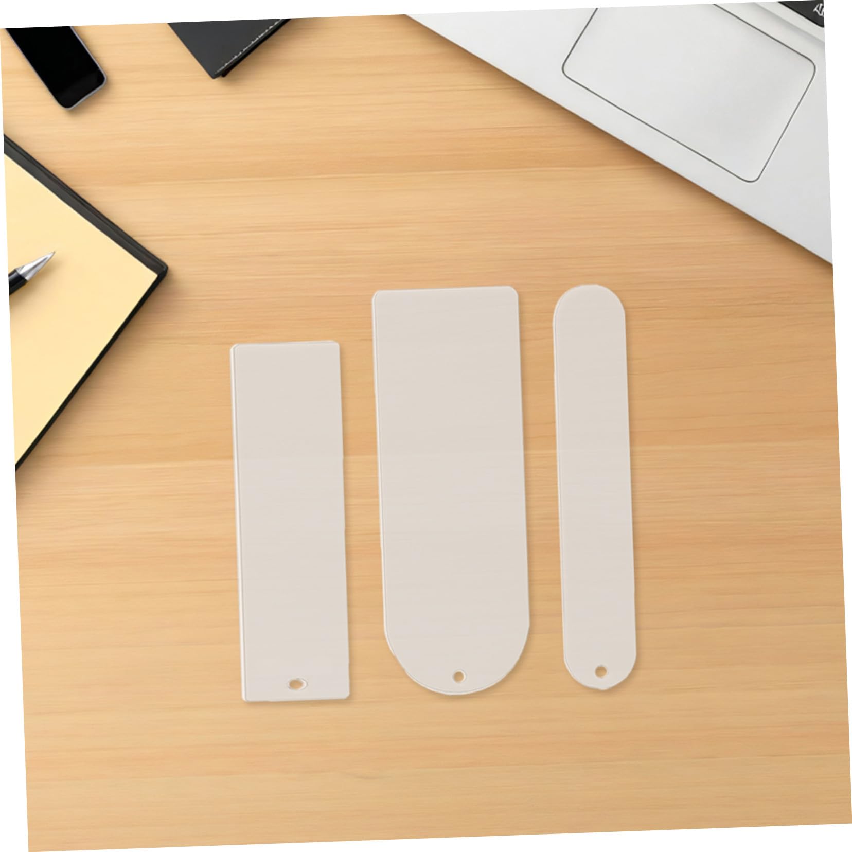 POPETPOP Segnalibri in Acrilico con Nappe Colorate Kit da Te con Segnalibri Rettangolari Vuoti e Nappe per Decorazioni Veloci Leggeri e Resistenti per Donne e Ragazze