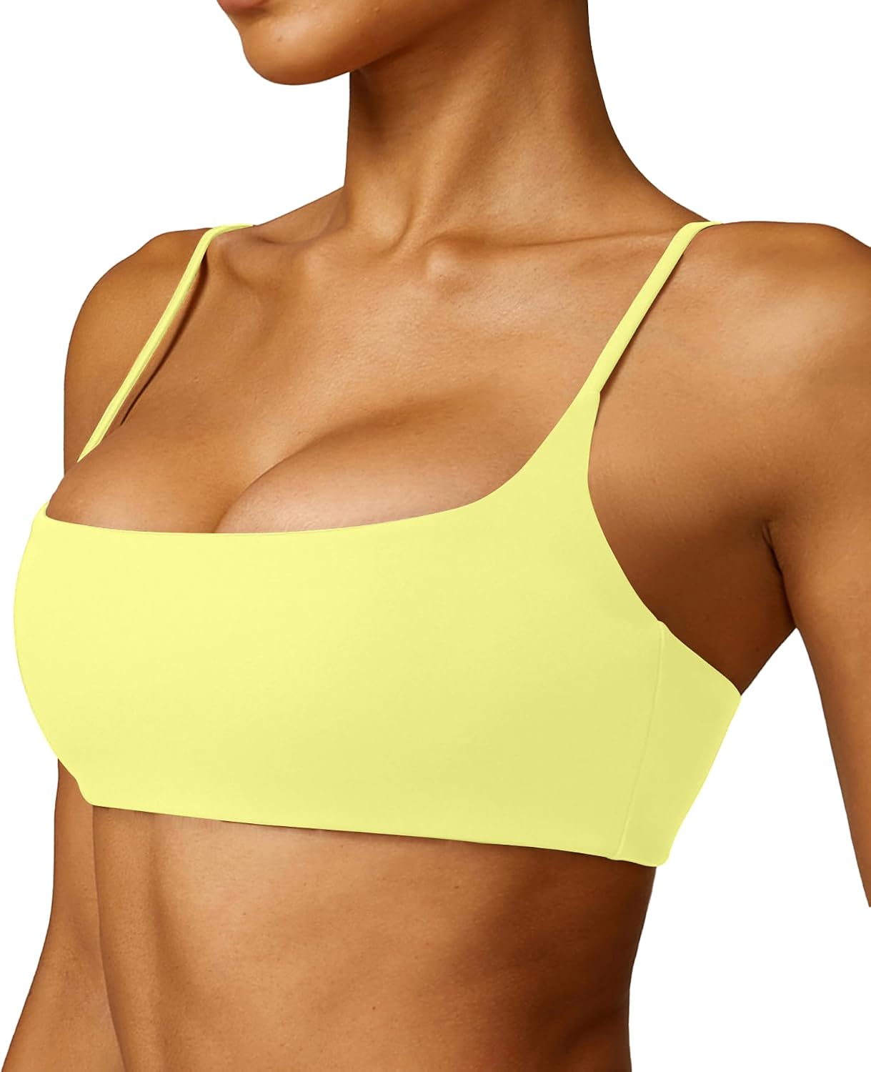 Women's Sports Bra Low Impact Lightweight Casual Workouts Bralette Removable Yoga Bra Thin Straps Sexy Bra Everyday Bras