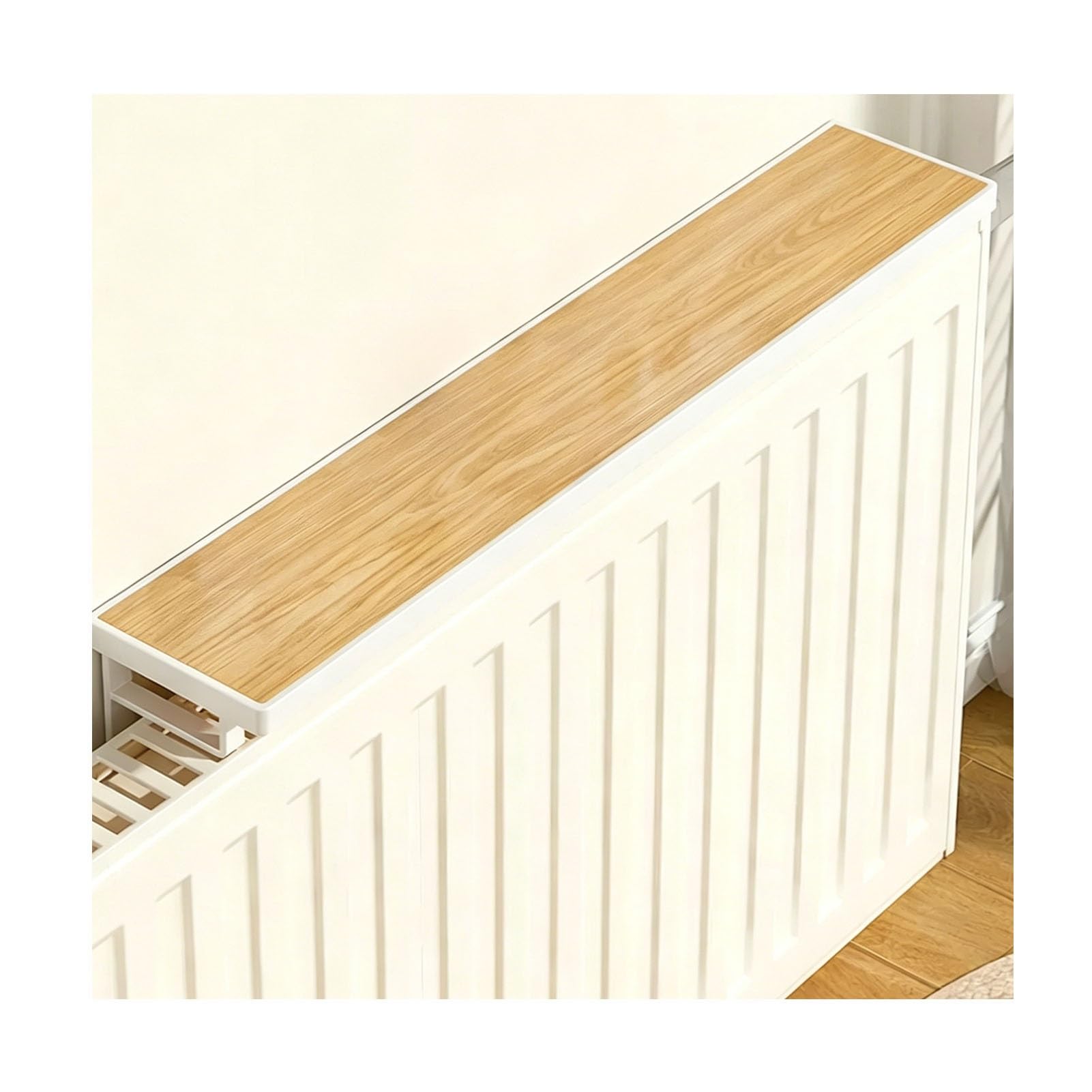 Cubre Radiadores Madera sin Taladros Cubreradiadores Modernos, Resistente Calor Pequeño Tapa Radiadores, para Salón Dormitorio Pasillo del Hogar(White,40x12x16cm)