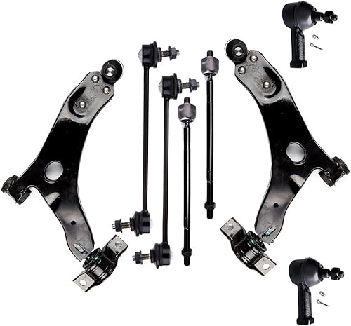 ECCPP Kit de brazo de control 2006 2007 2008 2009 2010 2011 para Ford Focus - Extremos de barra de acoplamiento internos, brazos de control