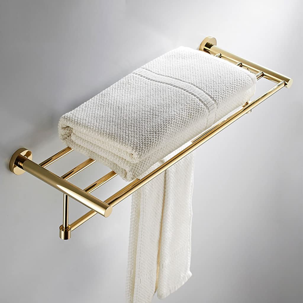 Barre à serviettes et matériel de salle de bain en laiton mural pour ranger vos linges
