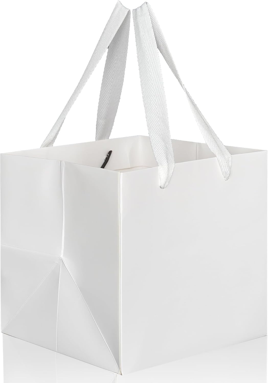 IN-JOOYAA Pink Square Gift Bags Large Paper Bags Party Favor Bag with Rope Handle 10 Pcs (12 x 12 x 12 in, Pink)