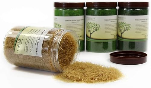 Miniatura 7 de CFA4 4 x 10.1 fl oz mixto 0.472 in césped estático terreno polvo verde hierba falsa jardín miniatura paisaje artificial mesa de arena modelo de