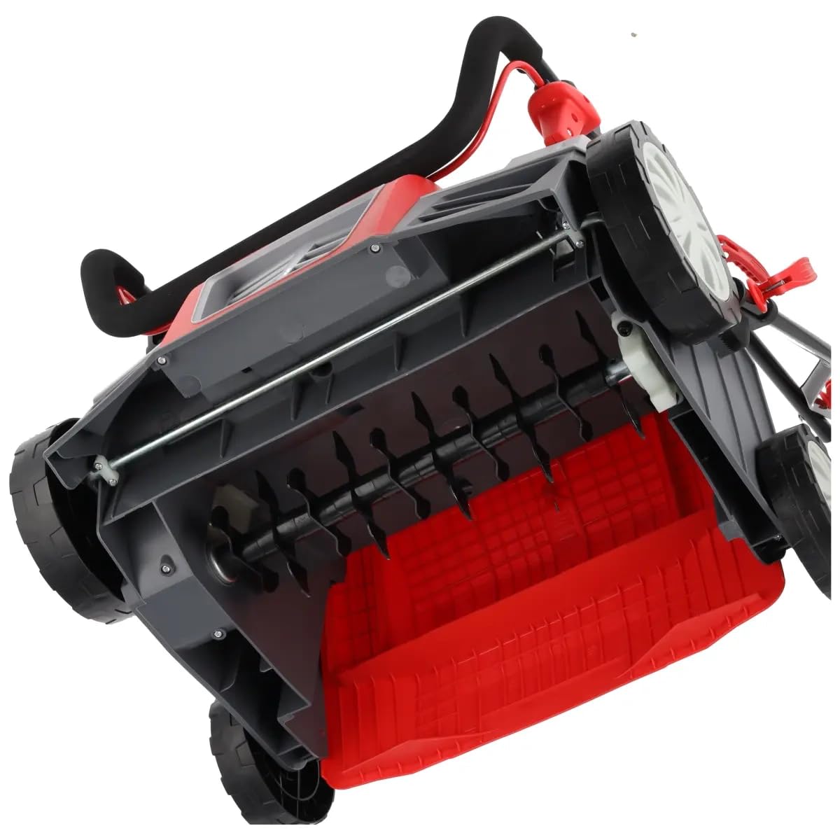 Escarificador aireador eléctrico DEDRA 2000 W, ancho de trabajo 40 cm, bandeja 55 L, ajuste 5 posiciones, rodillo escarificador y aireador, mantenimiento del césped