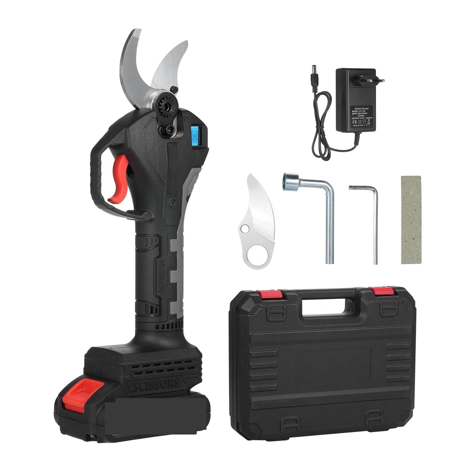 Sécateur électrique sans fil avec moteur sans balais et coupe 30-40mm sans batterie