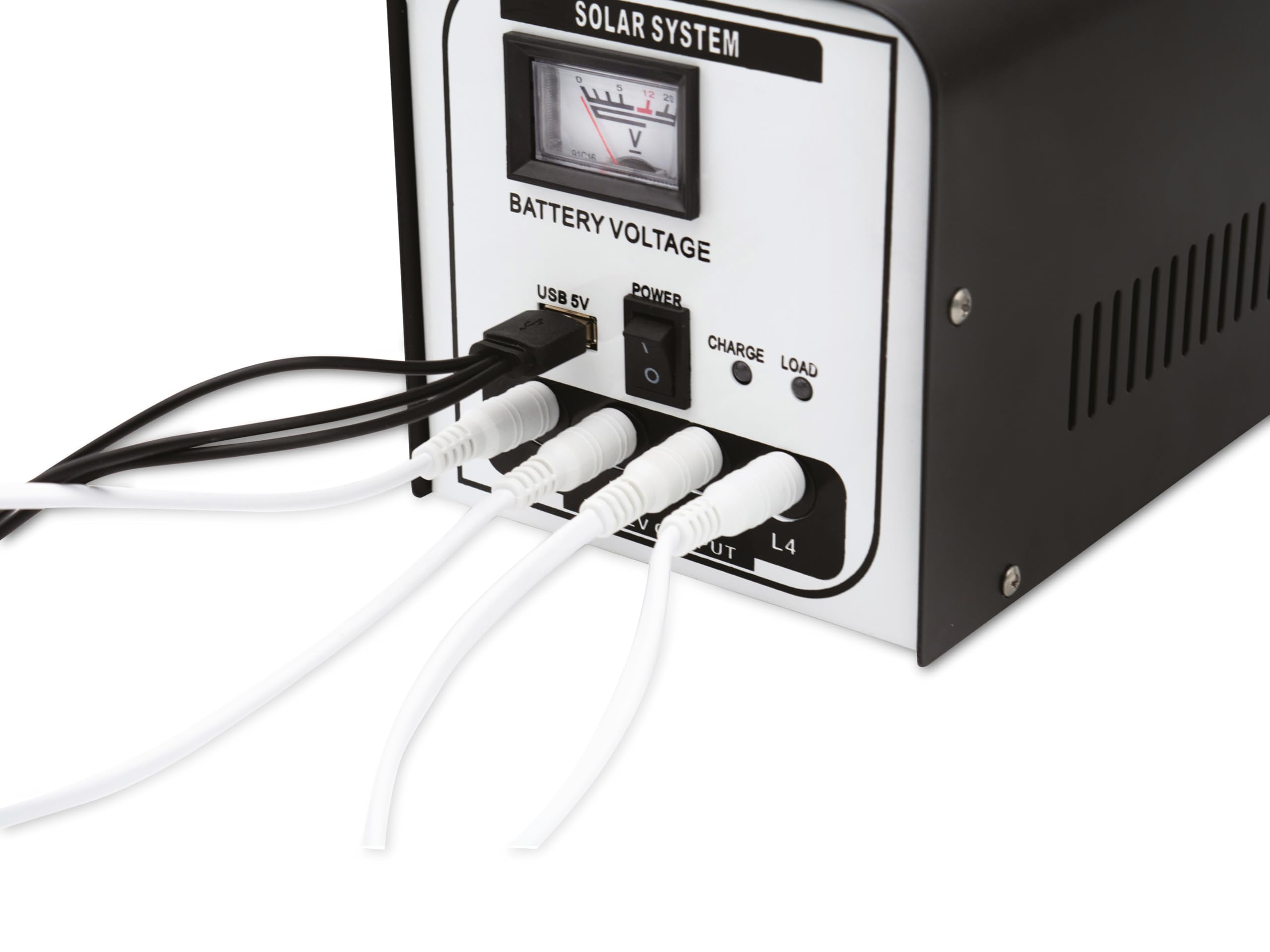 Kit de estación solar de 18W TX-200 de Technaxx con panel solar plegable de 18 W, y 4 bombillas LED - hasta 36 horas de funcionamiento, puerto USB, batería recargable SLA