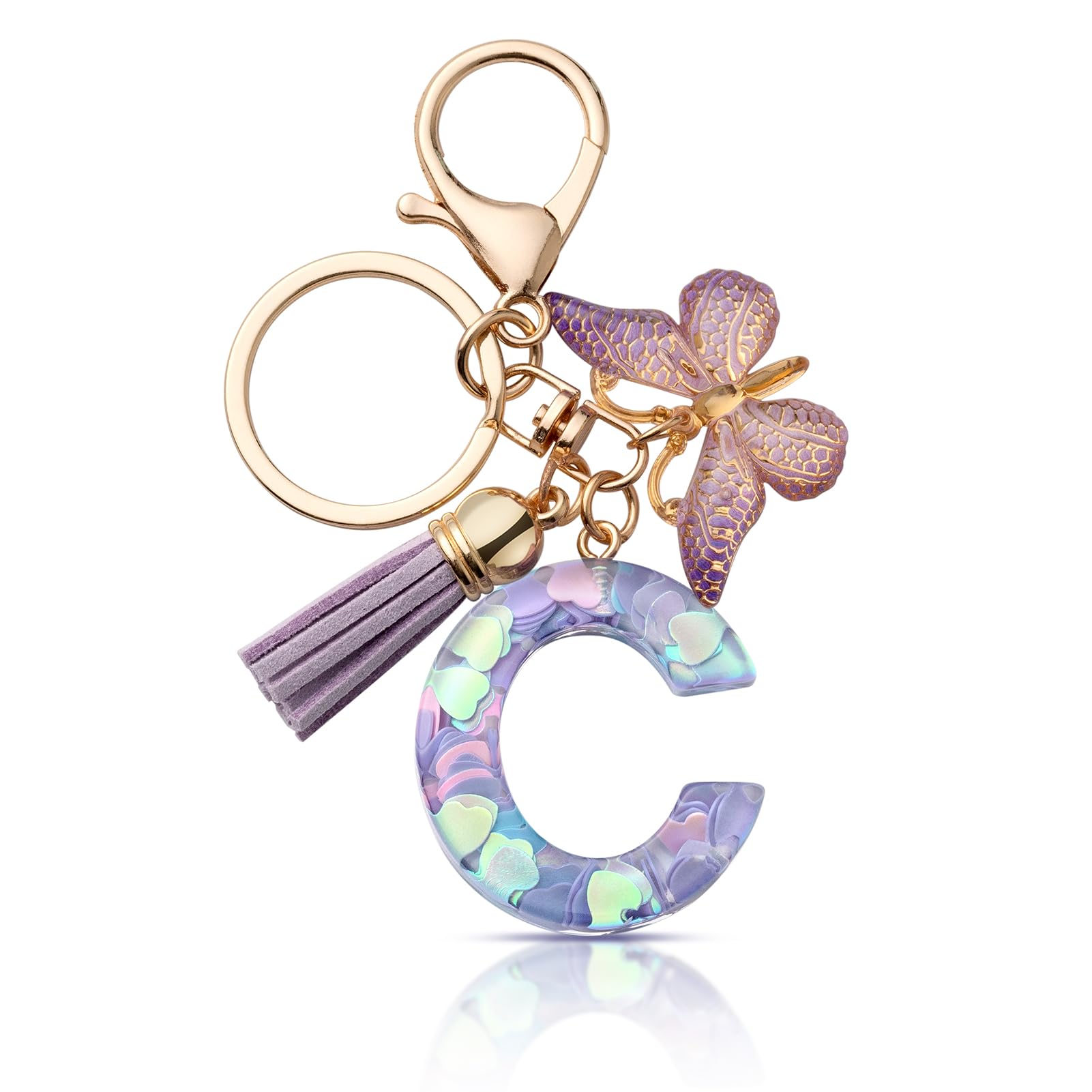 CHUQING Schlüsselanhänger Buchstabe Mädchen Schlüsselanhänger mit Anfangsbuchstaben Anhänger Schlüssel Letter Keychain für Frauen Damen