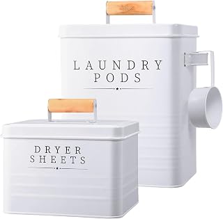 Laundry Pods Container with Dryer Sheet Holder