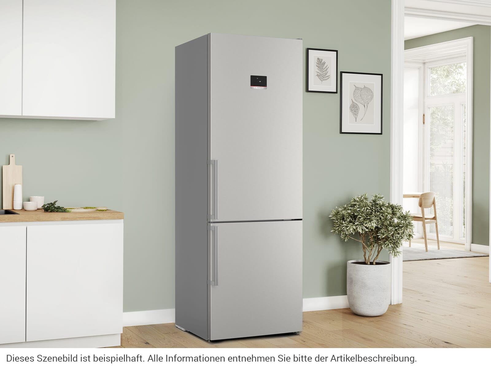 Bosch KGN497ICT, Serie 4, XXL-Stand-Kühl-Gefrier-Kombination, 203 x 70 cm, 311 L Kühlen, 129 L Gefrieren, NoFrost, VitaFresh XXL, PerfectFit, Gebürsteter Stahl