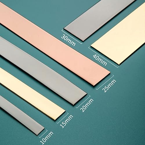 Miniatura 6 de Tira de borde autoadhesiva para moldura y moldura de pared de 164ft acabado metálico de acero inoxidable 201 adorno decorativo para puerta pared