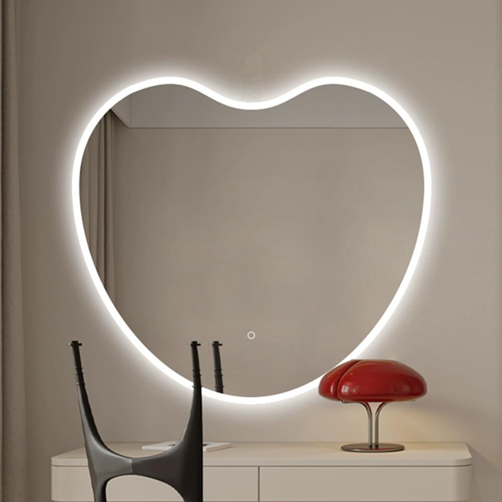 Miroir mur décoration scintillement style diamant de 70cm pour salon chic