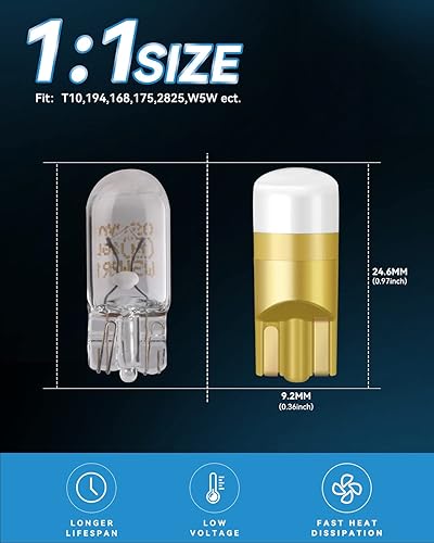 Miniatura 6 de Keiurot Foco de número de casa, bombilla de dirección 193 bombilla iluminada, señal de dirección LED, kit de bombillas de repuesto de 10-30 voltios